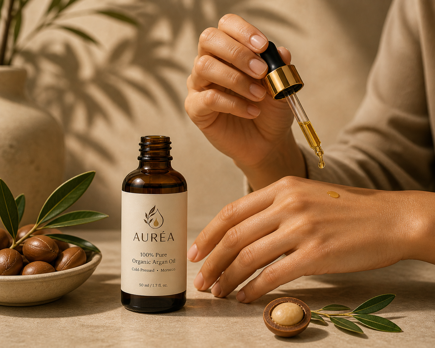 AURÉA- Drop 001: Pure Organic Moroccan Argan Oil